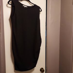 Womens AntiStar Black Ribbed Knit Dress, sz XL